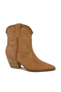 Showcasing the stunning ARISA-47 western ankle boots by Beast Fashion in cognac. These ankle booties radiate chic western style, making them perfect for all season wear, an ideal choice for your new shoes arsenal.