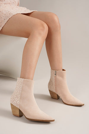Floral Embellished Ankle Boots Arisa-73-L
