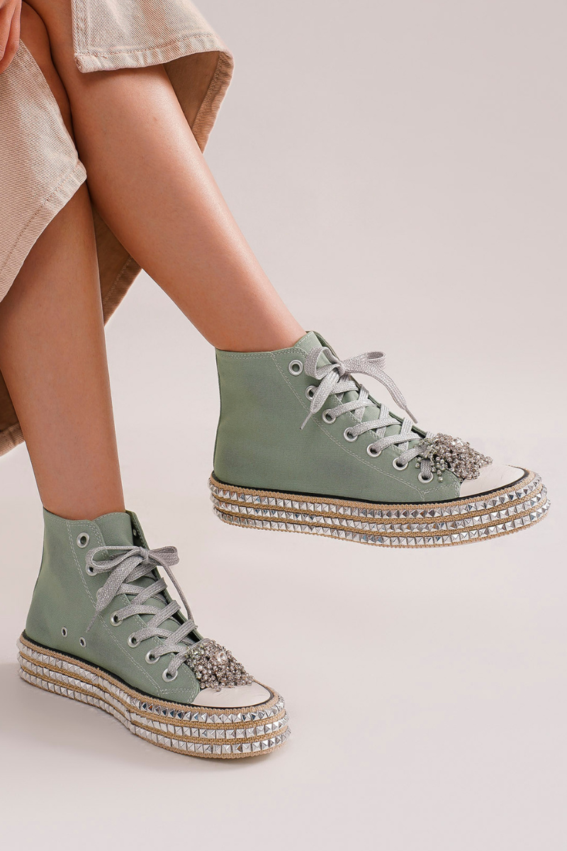 ASH-01 Studded High-Top Sneakers