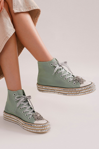 ASH-01 Studded High-Top Sneakers