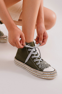 ASH-01 Studded High-Top Sneakers