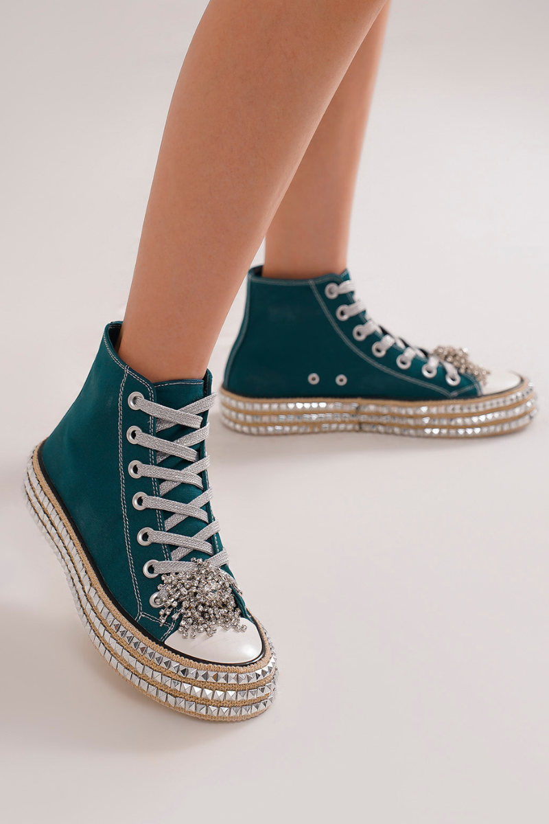 ASH-01 Studded High-Top Sneakers