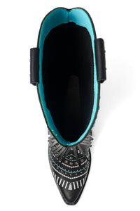 Fringe Western cowgirl Boots with Rhinestone Accents ADELA-58
