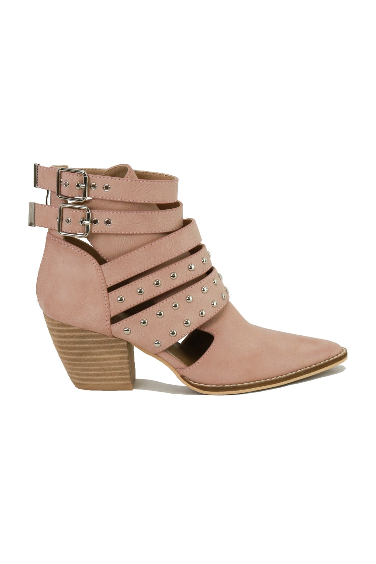 Strappy Studded Ankle Boots Arisa-09