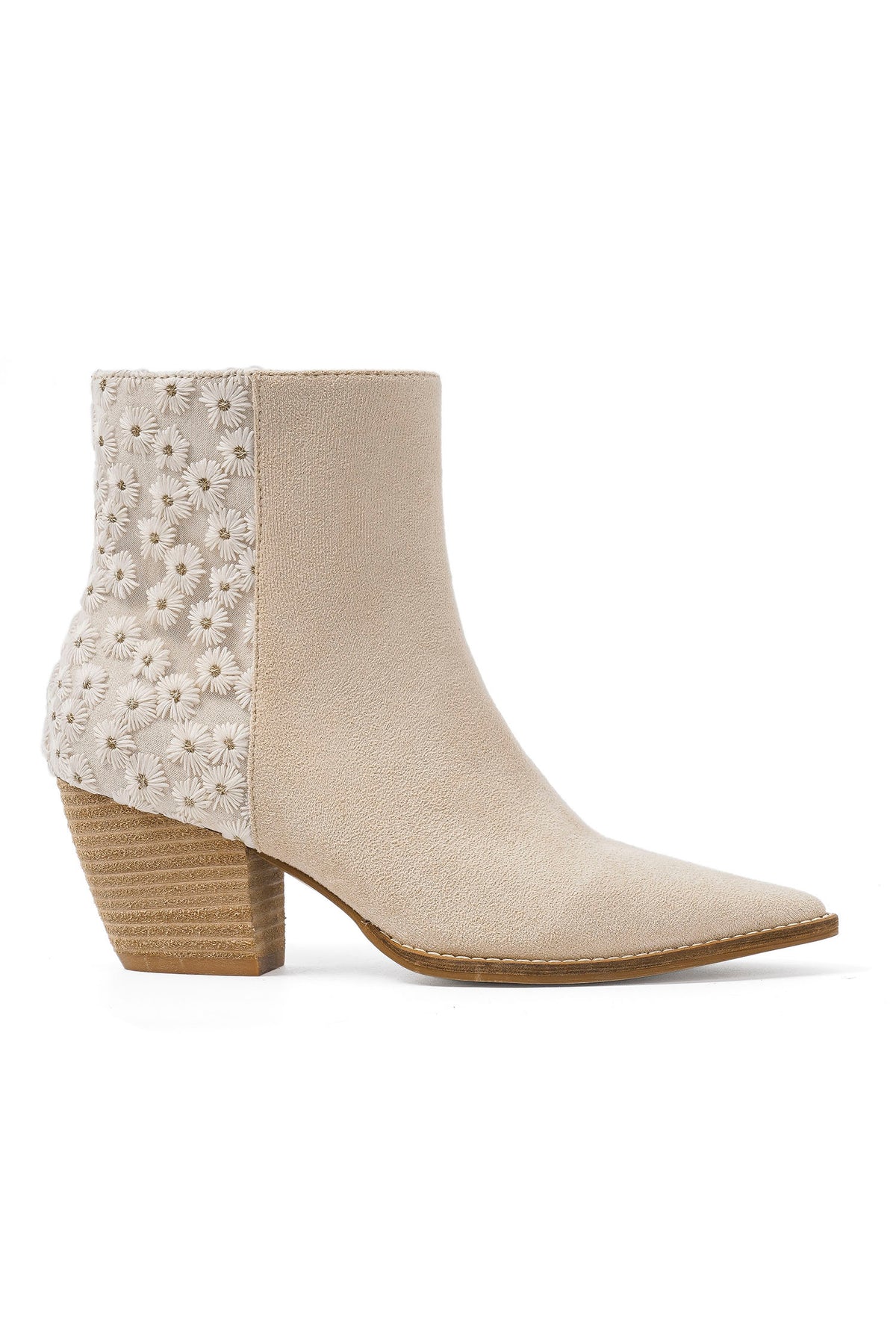 Floral Embellished Ankle Boots Arisa-73-L