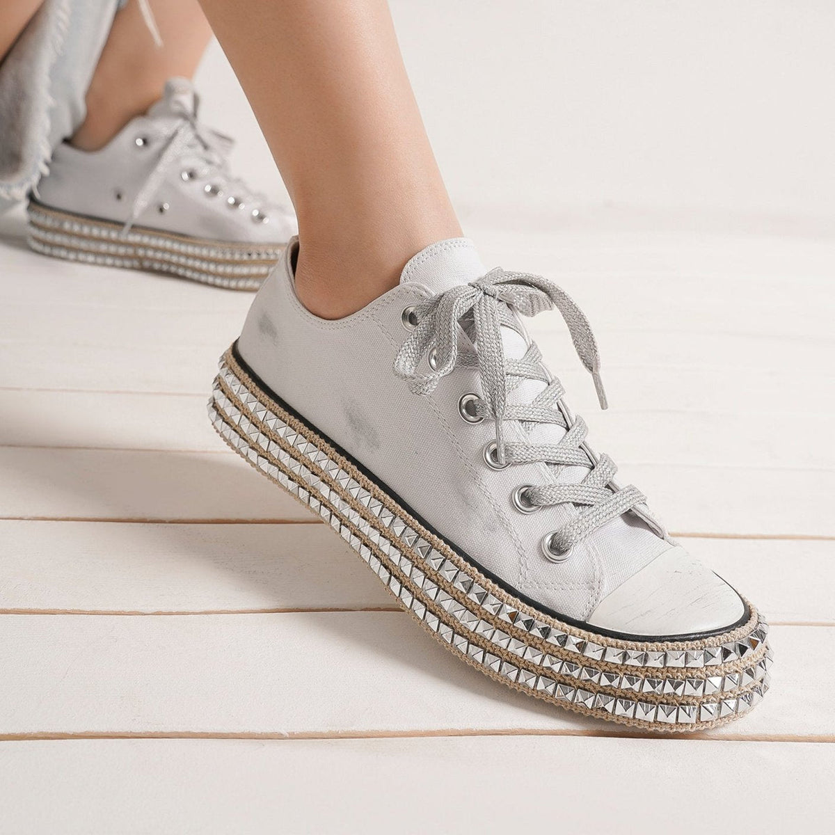 Studded Platform Sneakers ASH-07