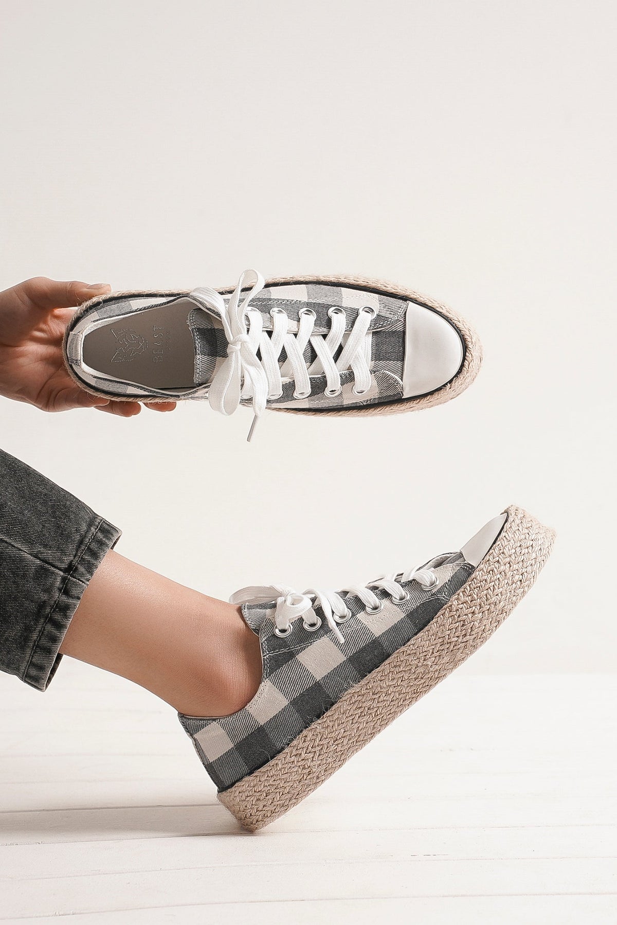Plaid Espadrille Sneakers ASH-08-P