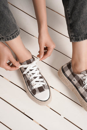 Plaid Espadrille Sneakers ASH-08-P