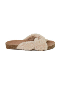 Faux Shearling Slide Sandals AVIANA-06