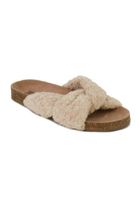 Faux Shearling Slide Sandals AVIANA-06
