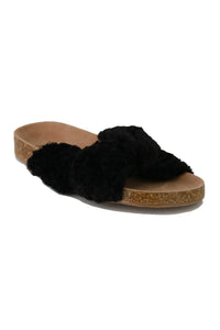 Faux Shearling Slide Sandals AVIANA-06