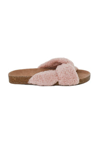 Faux Shearling Slide Sandals AVIANA-06