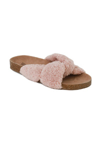 Faux Shearling Slide Sandals AVIANA-06