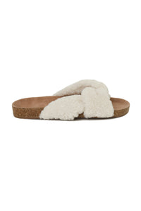 Faux Shearling Slide Sandals AVIANA-06