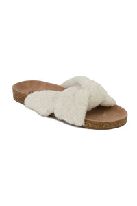 Faux Shearling Slide Sandals AVIANA-06