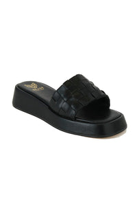 Platform Woven Slide Sandals CAMILA-01