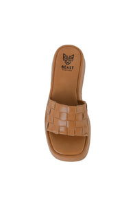 Platform Woven Slide Sandals CAMILA-01