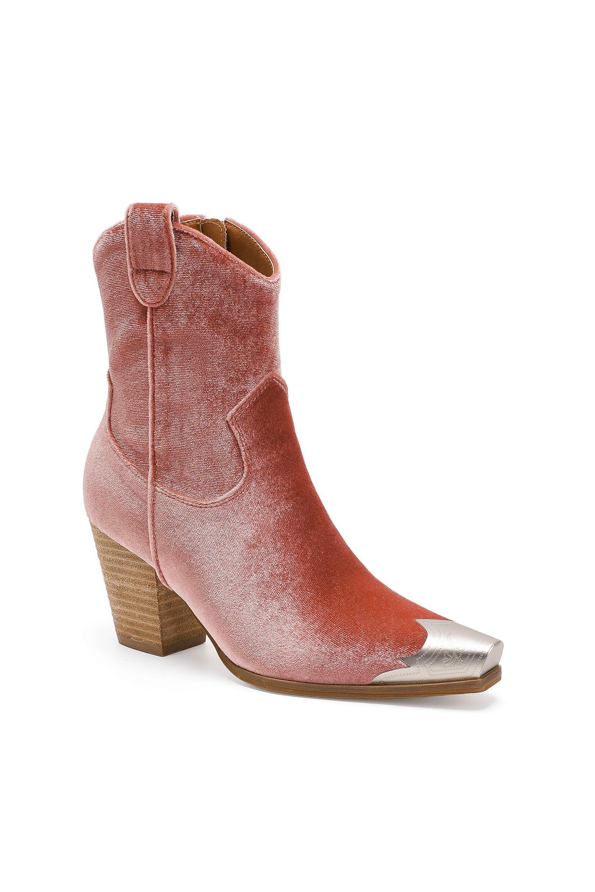 Velvet Western Ankle Boots DAKOTA-01-V