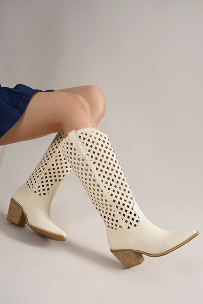 FESTIVAL & CROCHELLA - Cut-Out Western Boots DEANA-02 – LBEAUT BY