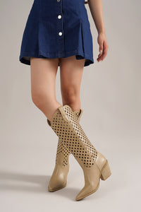 Cut-Out Western Boots DEANA-02