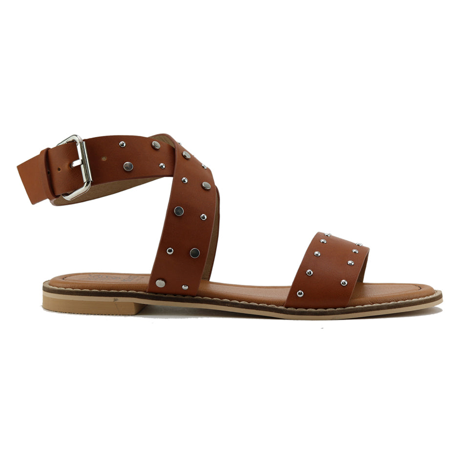 Studded Cross-Strap Sandals JENNA-10