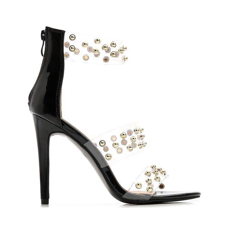 Studded Clear Heel KANDICE-01