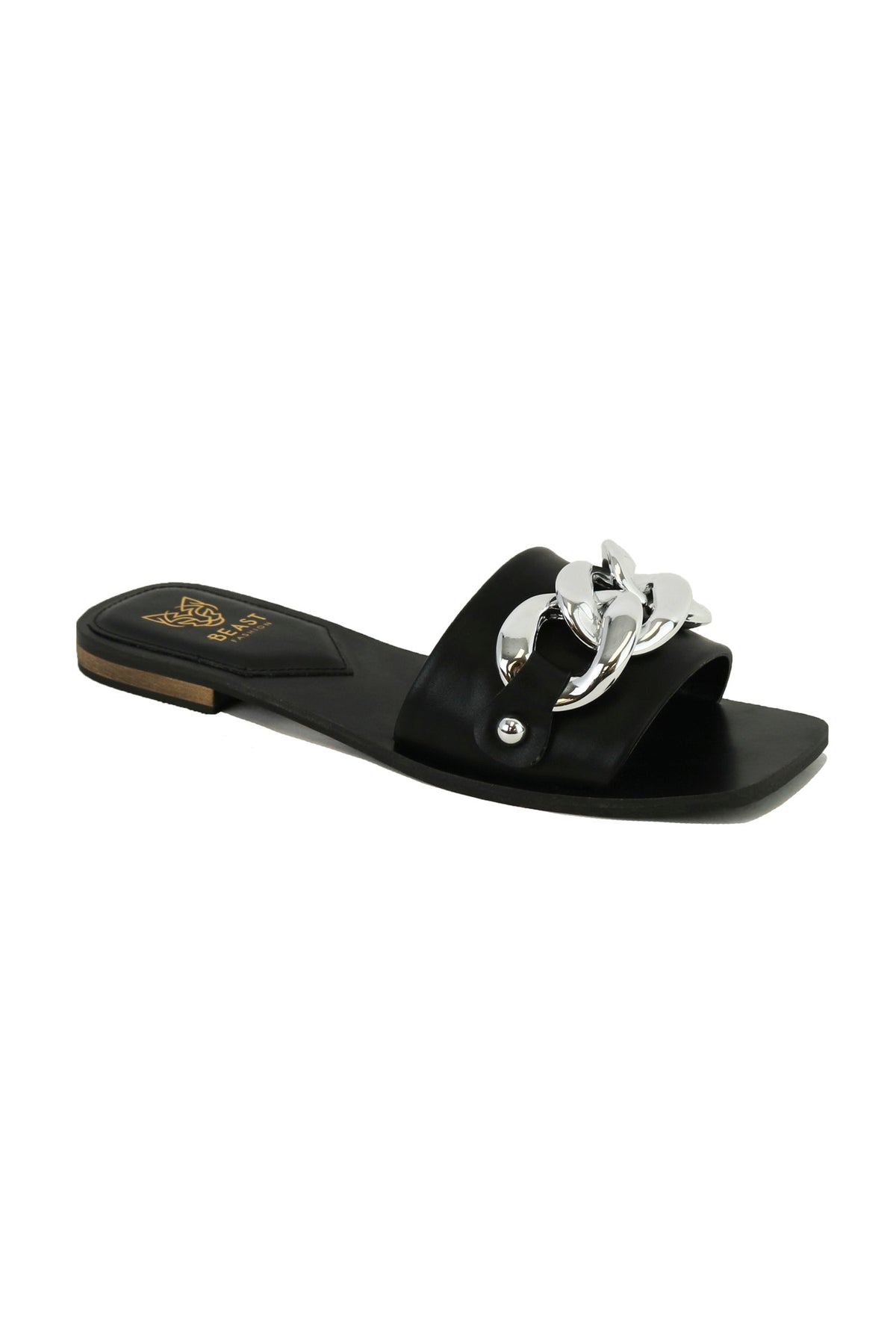 Chain Detail Flat Sandals LANA-01