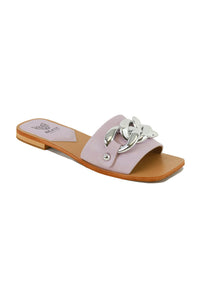 Chain Detail Flat Sandals LANA-01
