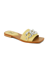 Chain Detail Flat Sandals LANA-01