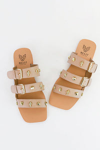 Studded Flat Sandals LANA-02