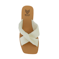 Textured Cross-Strap Sandals LANA-06