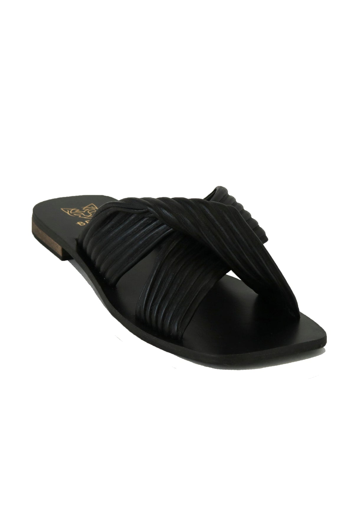 Textured Cross-Strap Sandals LANA-06