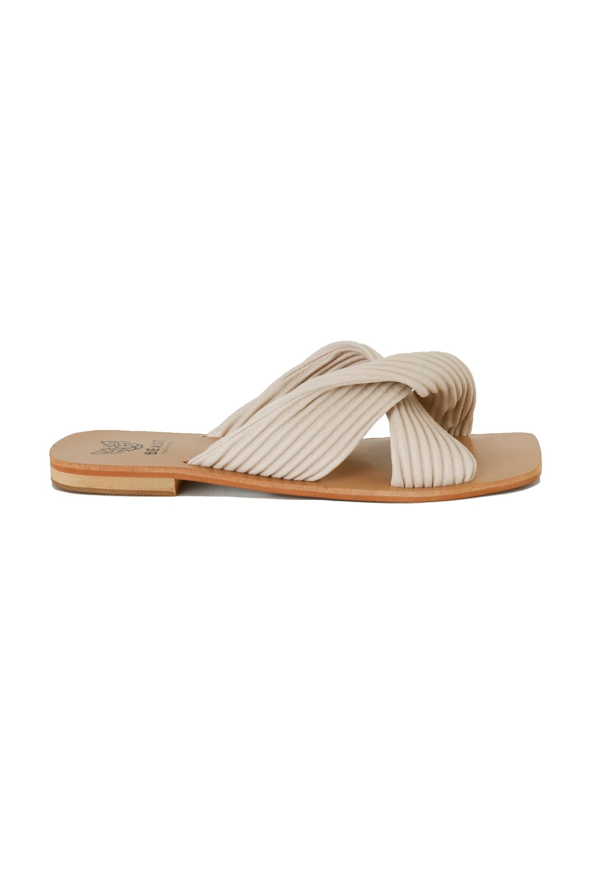 Textured Cross-Strap Sandals LANA-06