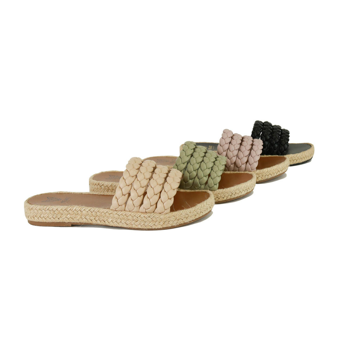 Braided Slide Espadrilles MELANIE-06