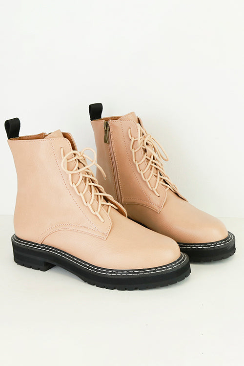 Lace-Up Combat Boots MILLIE-03