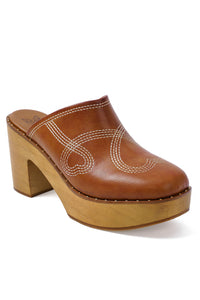 Retro Chic Wooden Platform Clogs Presley-28