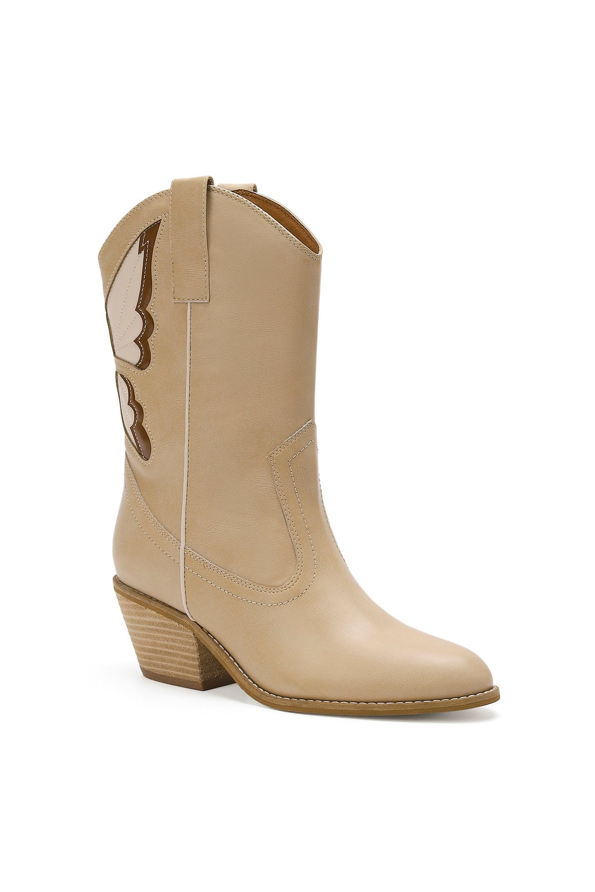 Butterfly Western Block Heel Ankle Boots – SUNNY-49