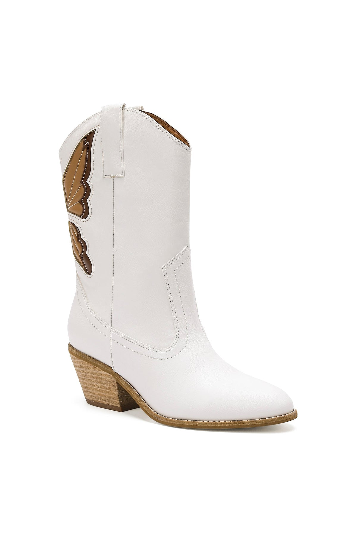 Butterfly Western Block Heel Ankle Boots – SUNNY-49