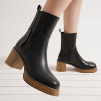 Block Heel Ankle Boots TRICIA-01