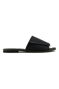 VARINA-01 Minimalist Slip-On Flat Sandals with Soft Faux Leather Insole – Comfortable Casual Open-Toe Slides