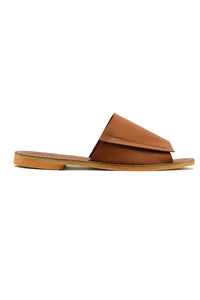 VARINA-01 Minimalist Slip-On Flat Sandals with Soft Faux Leather Insole – Comfortable Casual Open-Toe Slides