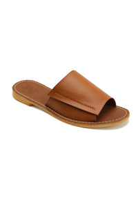 VARINA-01 Minimalist Slip-On Flat Sandals with Soft Faux Leather Insole – Comfortable Casual Open-Toe Slides