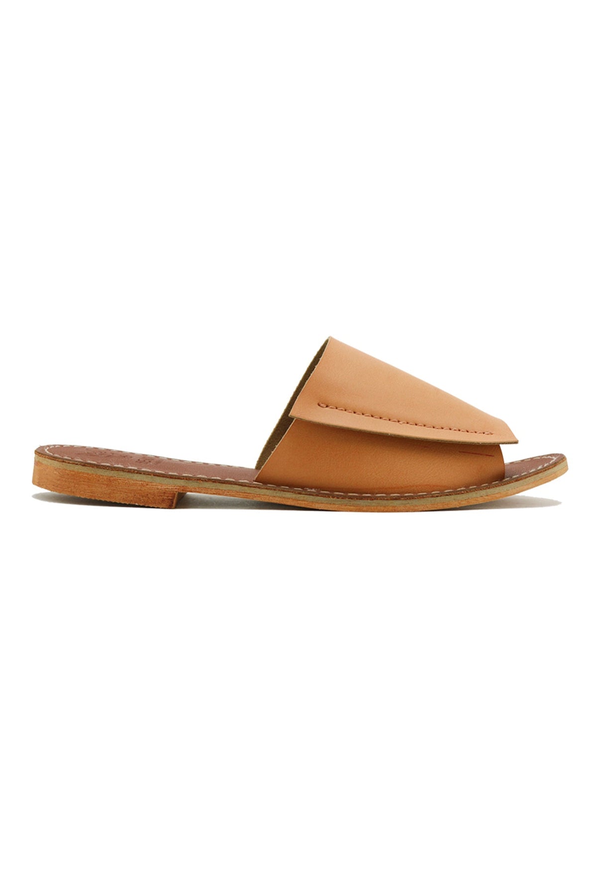 VARINA-01 Minimalist Slip-On Flat Sandals with Soft Faux Leather Insole – Comfortable Casual Open-Toe Slides
