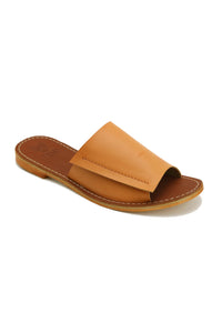 VARINA-01 Minimalist Slip-On Flat Sandals with Soft Faux Leather Insole – Comfortable Casual Open-Toe Slides