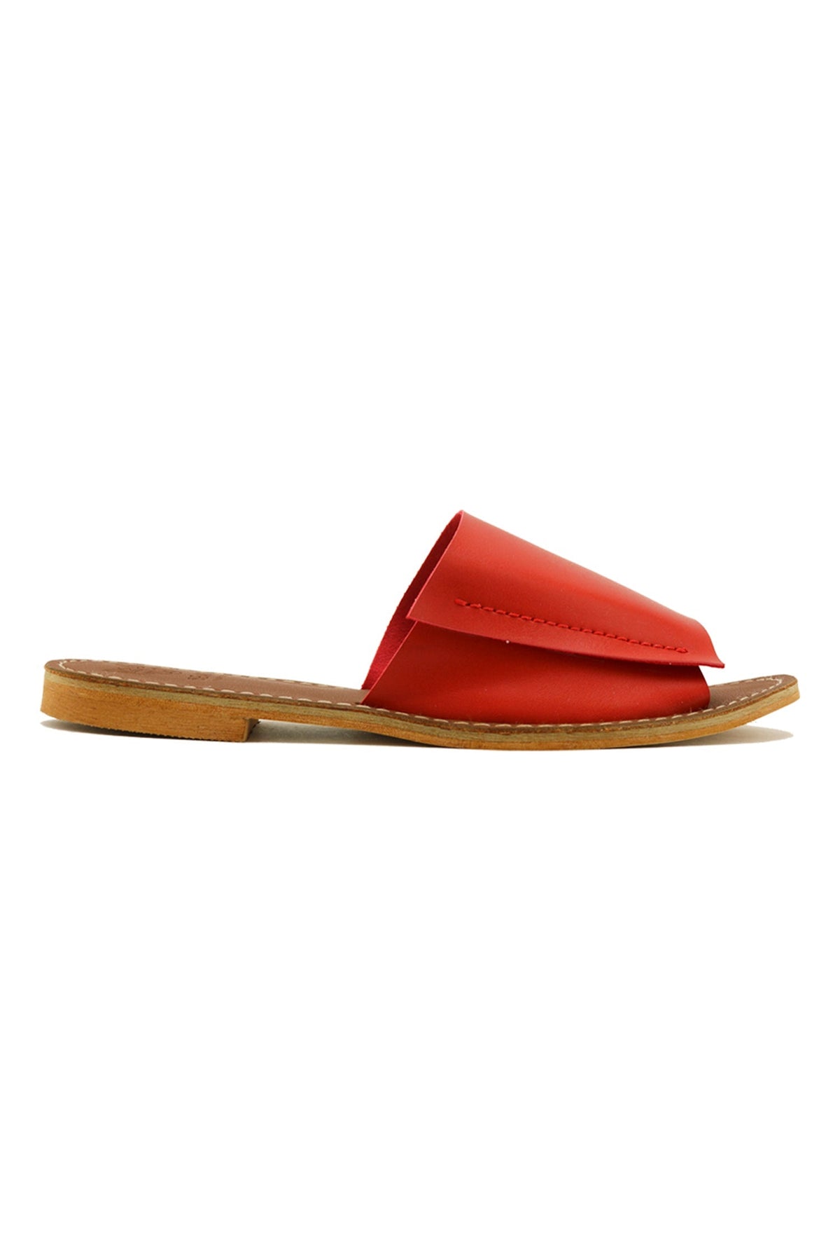 VARINA-01 Minimalist Slip-On Flat Sandals with Soft Faux Leather Insole – Comfortable Casual Open-Toe Slides