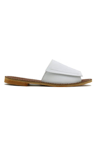 VARINA-01 Minimalist Slip-On Flat Sandals with Soft Faux Leather Insole – Comfortable Casual Open-Toe Slides
