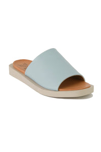 VICENTE-05 Slip-On Platform Sandals by Beast Fashion in cognac color. Perfect for summer outings, these slip-on platform sandals provide a stylish look while ensuring comfort during your vacation days. Great addition to any flat sandals collection.