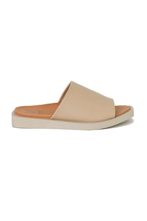 Side view of VICENTE-05 Slip-On Platform Sandals by Beast Fashion, showcasing a modern slip-on style. These slip-on platform sandals offer comfort and style, making them perfect for summer wear, beach trips, or casual outings. A must-have in your collection of flat sandals.