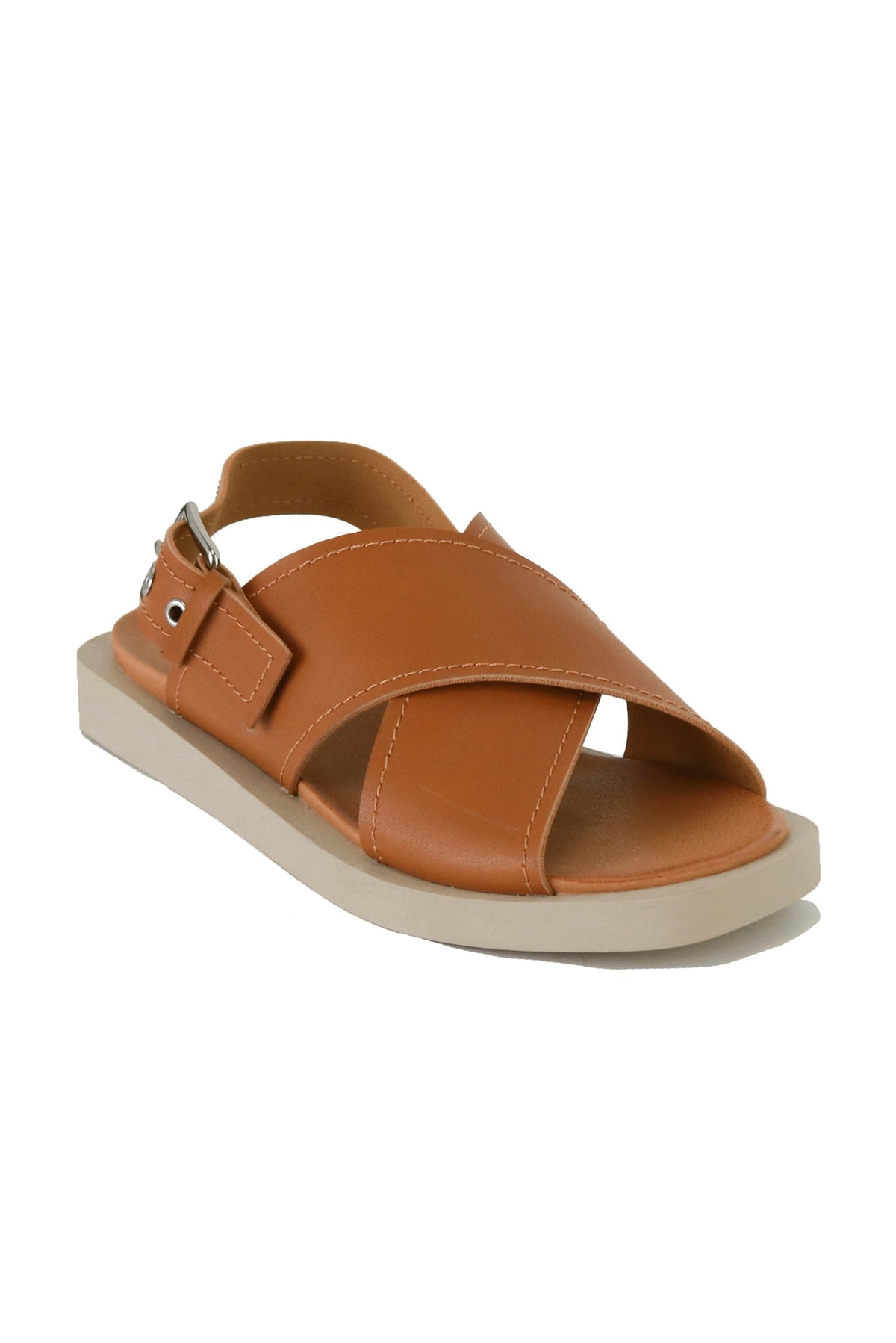 VICENTE-07 Cross-Strap Slingback Sandals