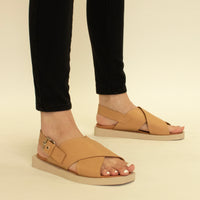 VICENTE-07 Cross-Strap Slingback Sandals